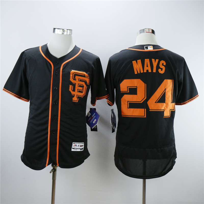 Men San Francisco Giants #24 Mays Black Elite MLB Jerseys->san francisco giants->MLB Jersey